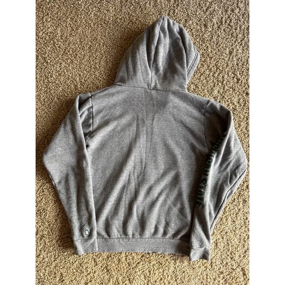 VTG NCAA Michigan State University Gray Full Zip M USA Made Hoodie Sweat Jacket - Picture 4 of 8